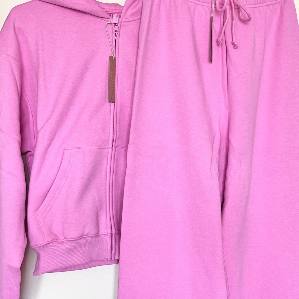 Skims cotton fleece bubblegum set